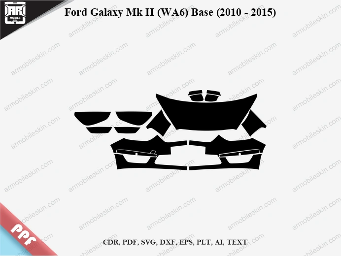 Ford Galaxy Mk II (WA6) Base (2010 - 2015) Car Exterior Front PPF Template