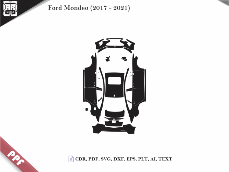 Ford Mondeo (2017 - 2021) Car Body PPF Cutting Template