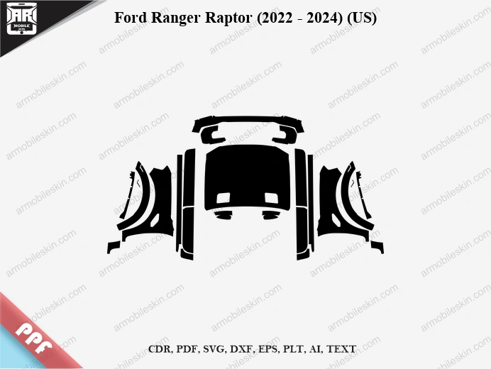 Ford Ranger Raptor (2022 – 2024) (US) Car PPF Template