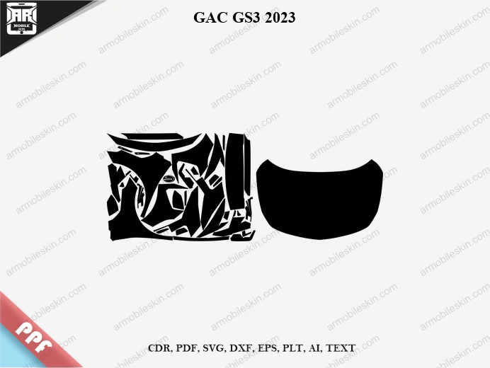 GAC GS3 2023 Car PPF Template
