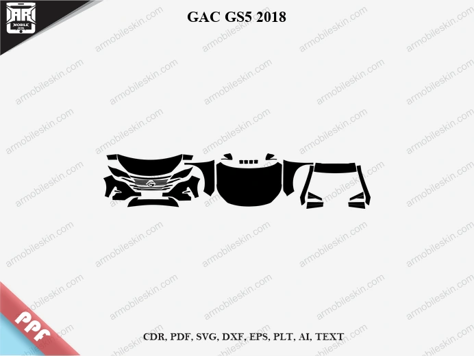 GAC GS5 2018 Car PPF Template
