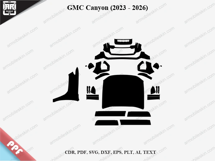 GMC Canyon (2023 - 2026) Car Exterior Front PPF Template