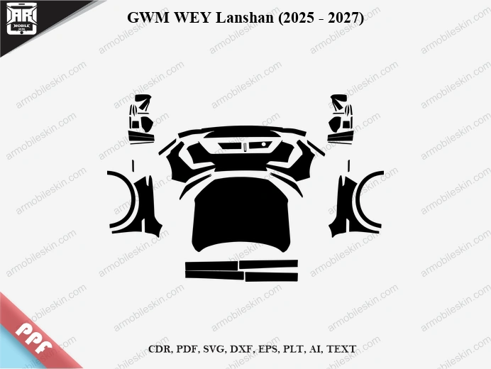 GWM WEY Lanshan (2025 - 2027) Car Exterior Front PPF Template