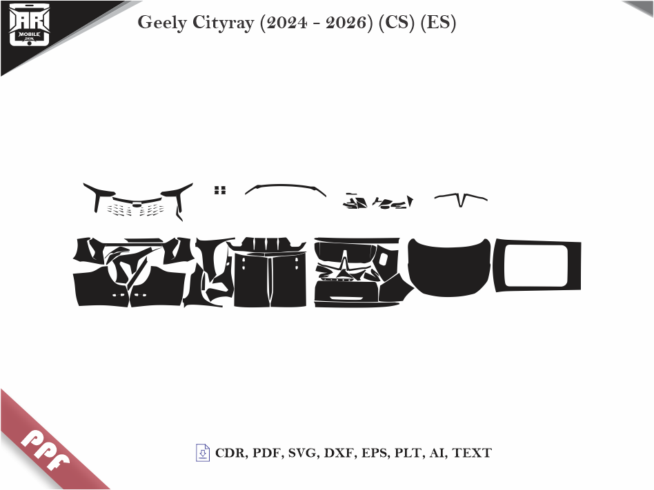 Geely Cityray (2024 - 2026) (CS) (ES) Car Body PPF Cutting Template