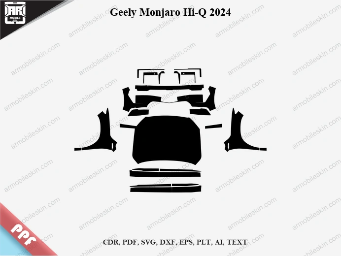 Geely Monjaro Hi-Q 2024 Car Exterior Front PPF Template