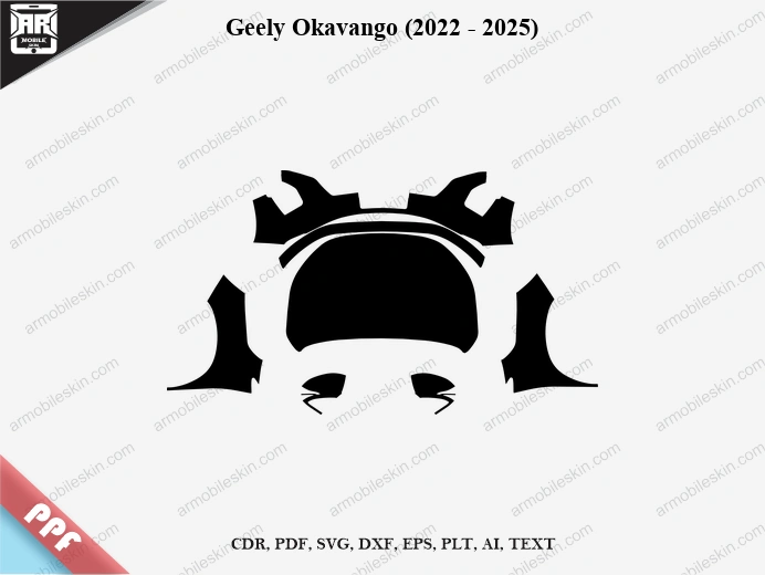 Geely Okavango (2022 - 2025) Car Exterior Front PPF Template