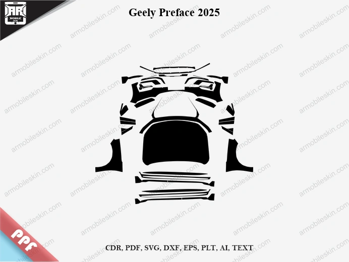 Geely Preface 2025 Car PPF Template
