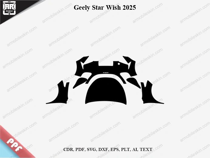 Geely Star Wish 2025 Car PPF Template