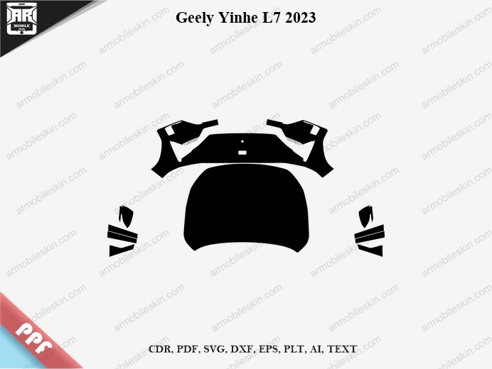 Geely Yinhe L7 2023 Car Exterior Front PPF Template