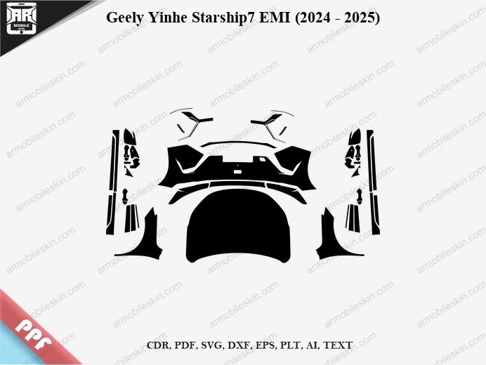 Geely Yinhe Starship7 EMI (2024 - 2025) Car Exterior Front PPF Template