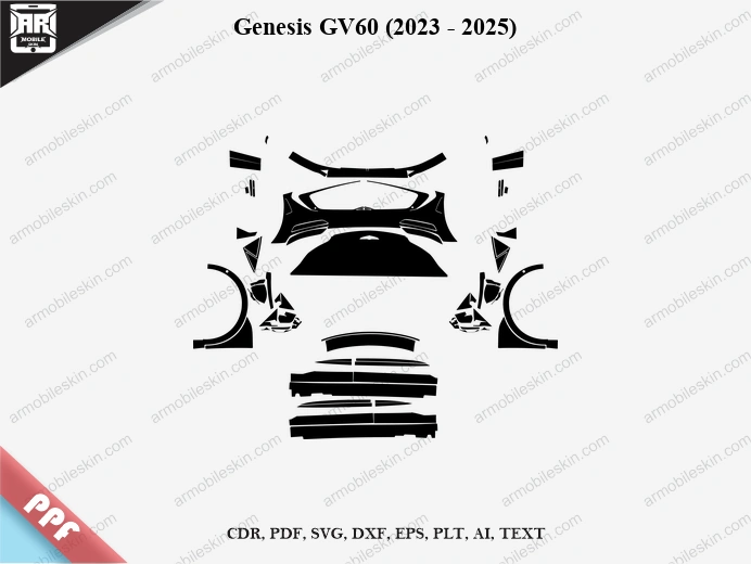 Genesis GV60 (2023 - 2025) Car Exterior Front PPF Template
