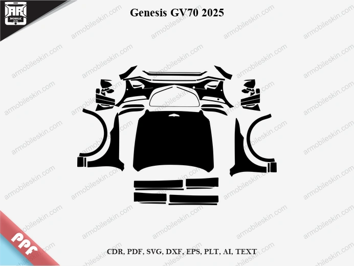 Genesis GV70 2025 Car Exterior Front PPF Template