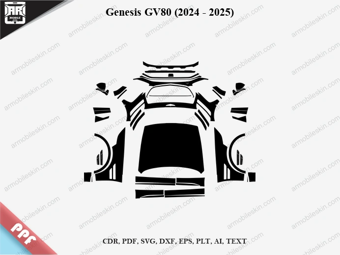 Genesis GV80 (2024 - 2025) Car Exterior Front PPF Template