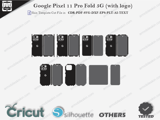 Google Pixel 11 Pro Fold 5G (with logo) Skin Template Vector Cut File