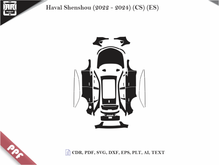 Haval Shenshou (2022 - 2024) (CS) (ES) Car Body PPF Cutting Template