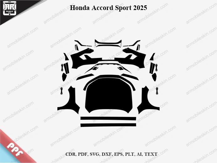 Honda Accord Sport 2025 Car PPF Template