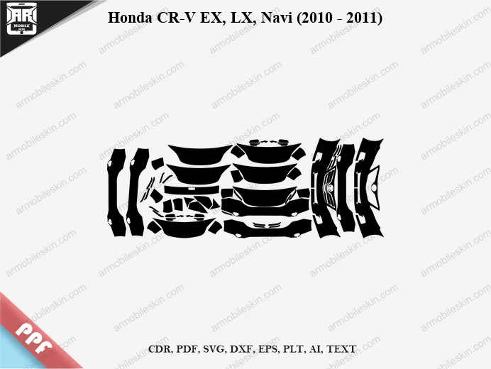 Honda CR-V EX, LX, Navi (2010 – 2011) Car PPF Template
