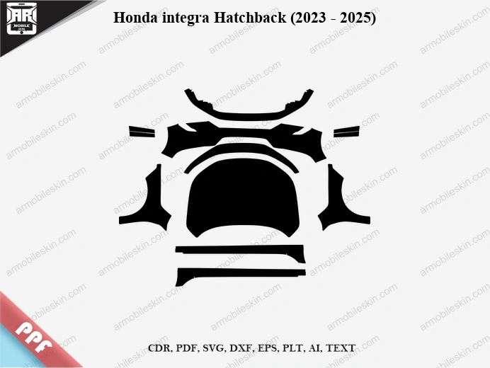Honda integra Hatchback (2023 - 2025) Car Exterior Front PPF Template