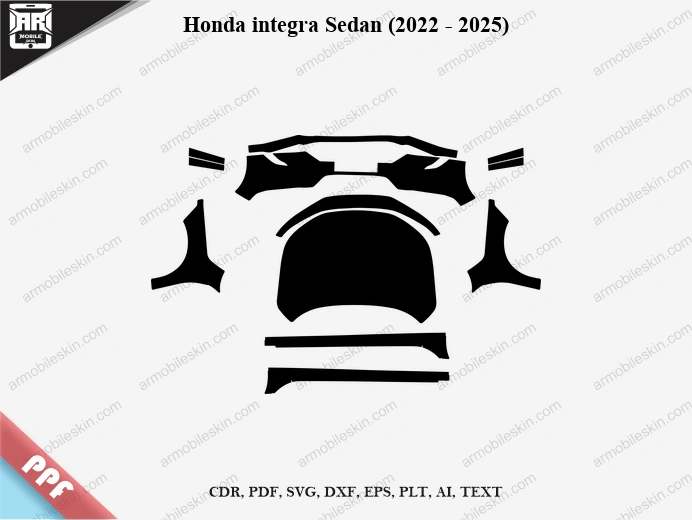 Honda integra Sedan (2022 - 2025) Car Exterior Front PPF Template