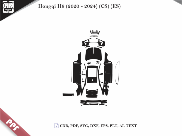 Hongqi H9 (2020 – 2024) (CS) (ES) Full Car Body PPF Cutting Template