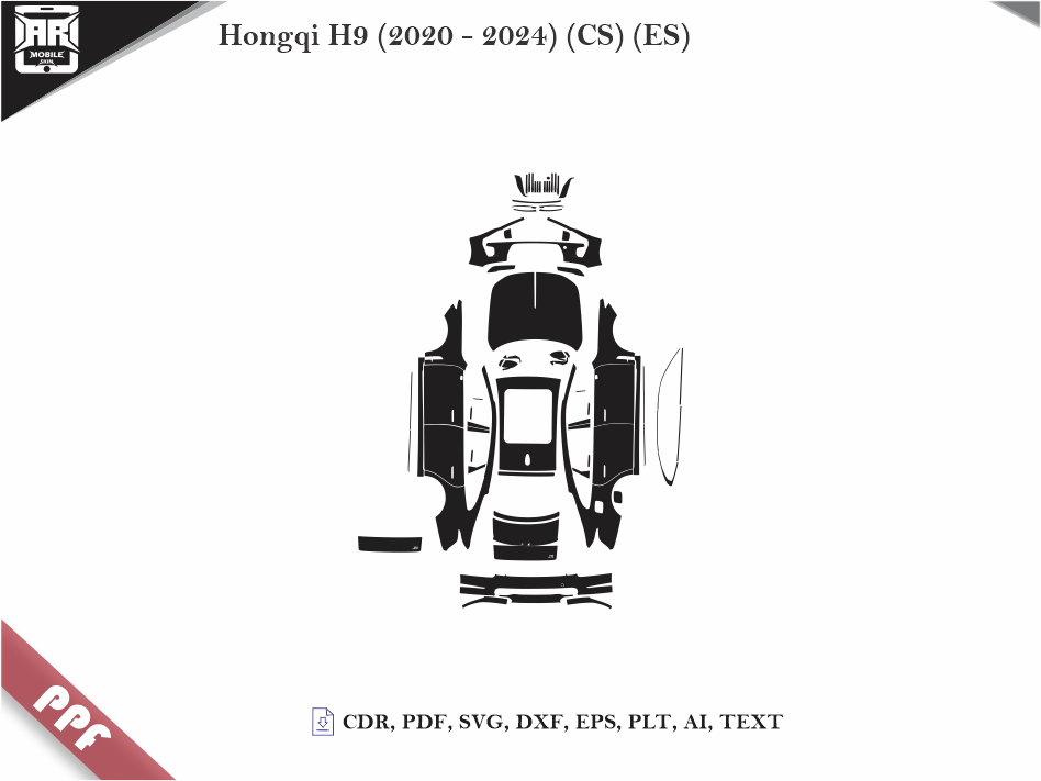 Hongqi H9 (2020 - 2024) (CS) (ES) Car Body PPF Cutting Template