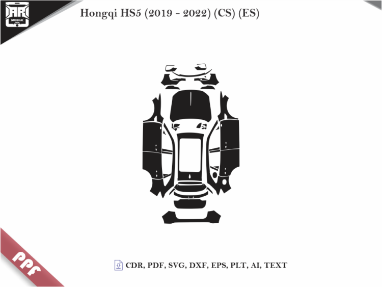 Hongqi HS5 (2019 – 2022) (CS) (ES) Full Car Body PPF Cutting Template