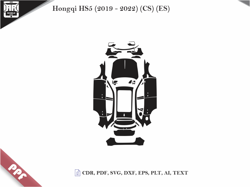 Hongqi HS5 (2019 - 2022) (CS) (ES) Car Body PPF Cutting Template