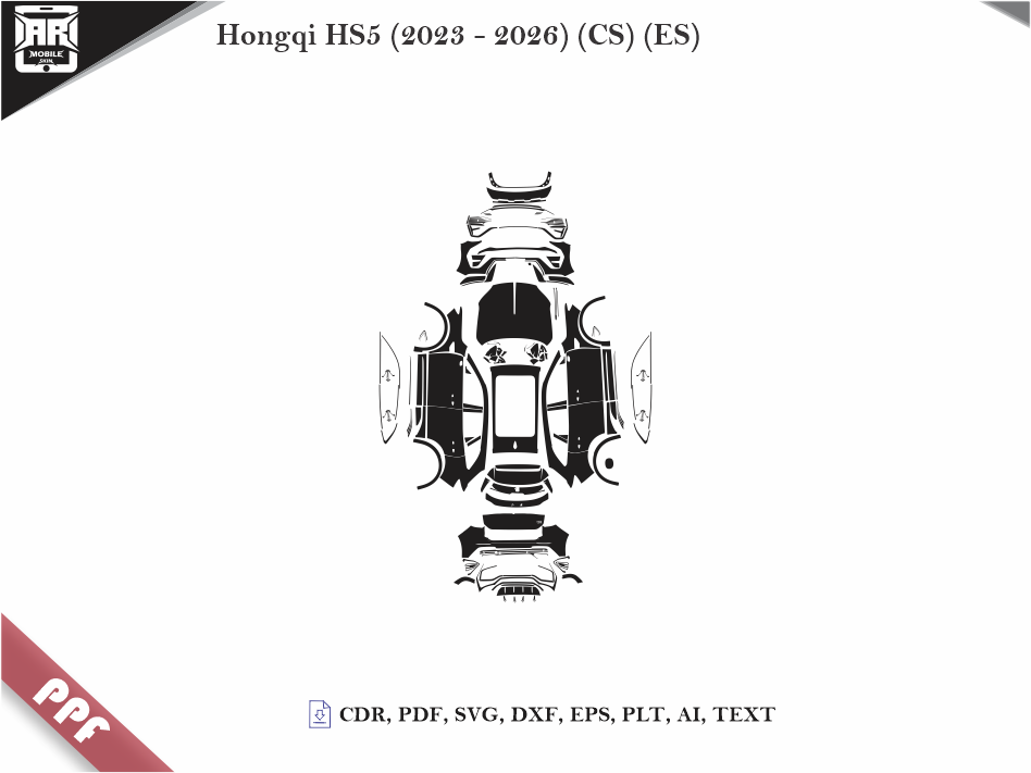 Hongqi HS5 (2023 - 2026) (CS) (ES) Car Body PPF Cutting Template