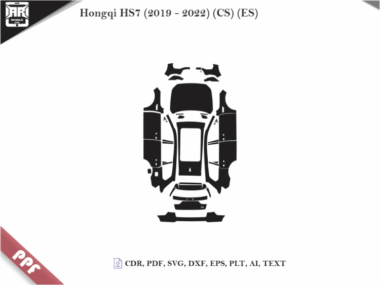 Hongqi HS7 (2019 - 2022) (CS) (ES) Car Body PPF Cutting Template