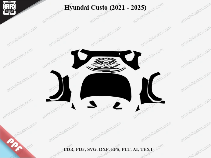 Hyundai Custo (2021 - 2025) Car Exterior Front PPF Template