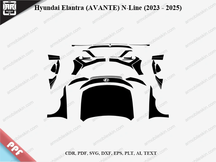 Hyundai Elantra (AVANTE) N-Line (2023 – 2025) Car PPF Template