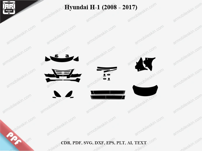 Hyundai H-1 (2008 - 2017) Car Exterior Front PPF Template