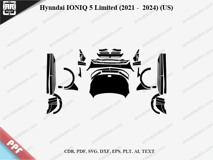 Hyundai IONIQ 5 Limited (2021 - 2024) (US) Car Exterior Front PPF Template
