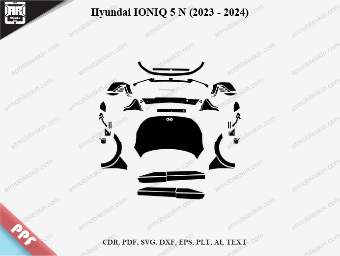 Hyundai IONIQ 5 N (2023 - 2024) Car Exterior Front PPF Template