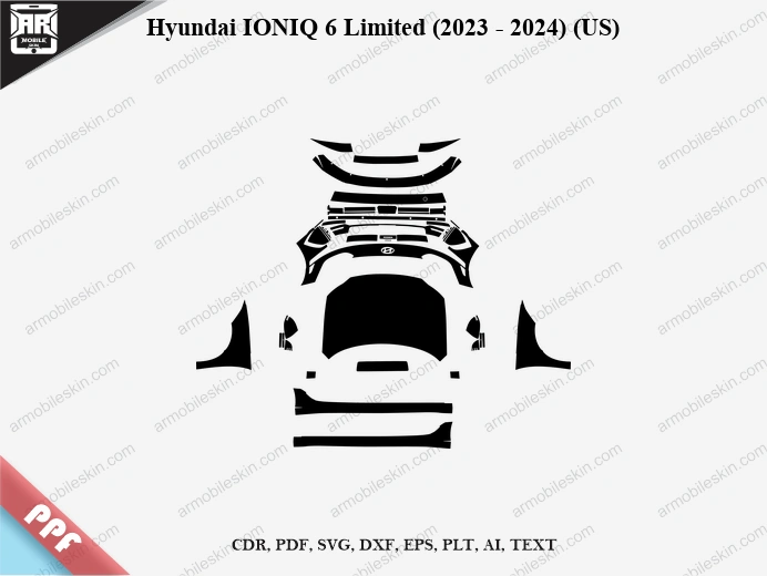 Hyundai IONIQ 6 Limited (2023 - 2024) (US) Car Exterior Front PPF Template