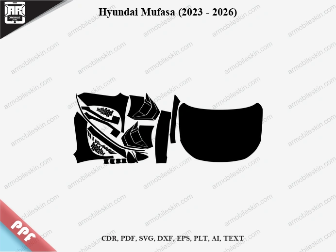 Hyundai Mufasa (2023 - 2026) Car Exterior Front PPF Template