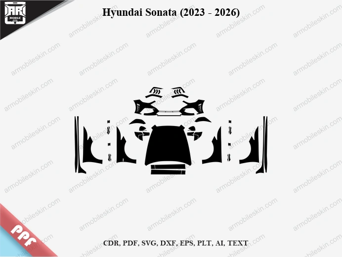 Hyundai Sonata (2023 - 2026) Car Exterior Front PPF Template