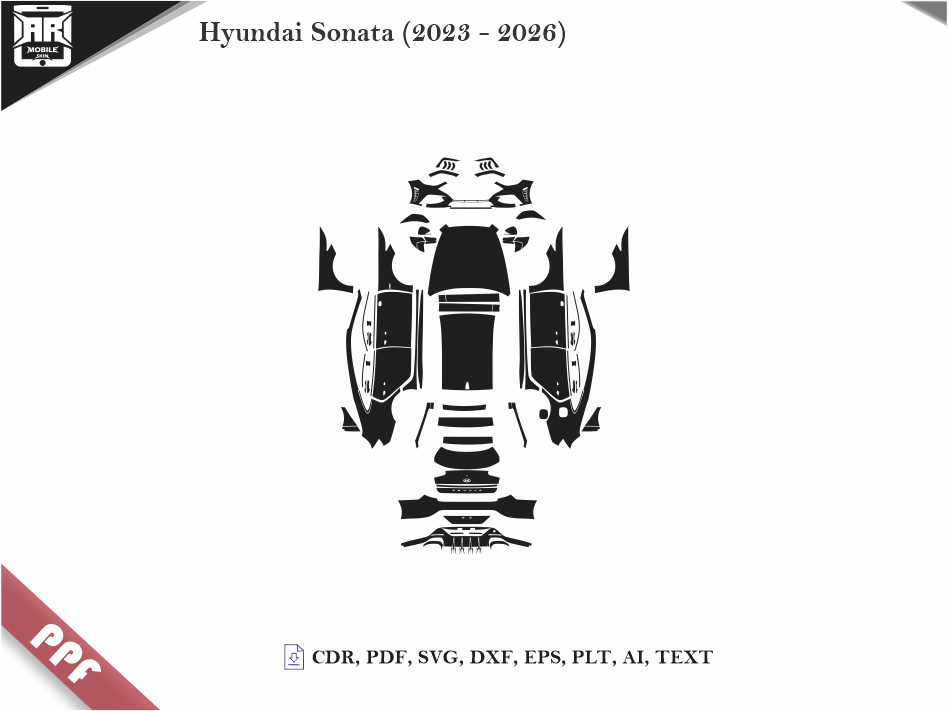 Hyundai Sonata (2023 - 2026) Car Body PPF Cutting Template