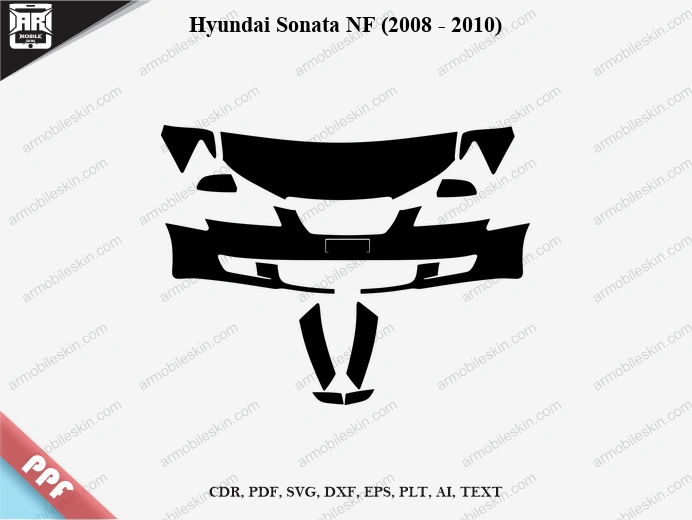 Hyundai Sonata NF (2008 - 2010) Car Exterior Front PPF Template
