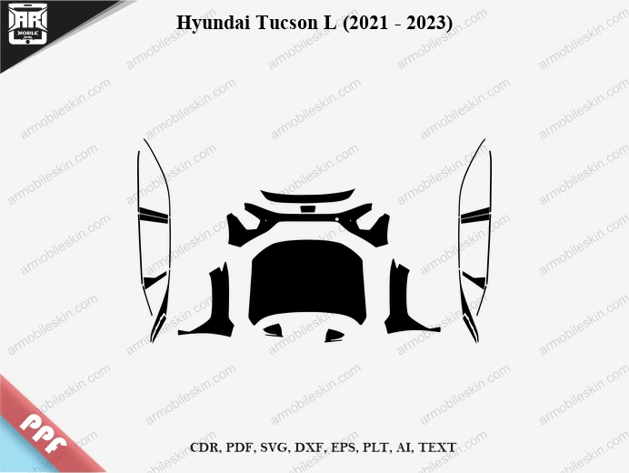 Hyundai Tucson L (2021 - 2023) Car Exterior Front PPF Template