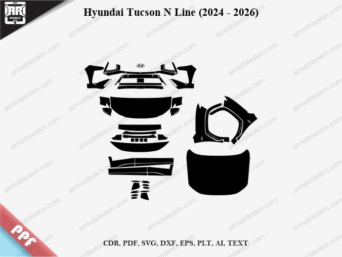Hyundai Tucson N Line (2024 - 2026) Car Exterior Front PPF Template
