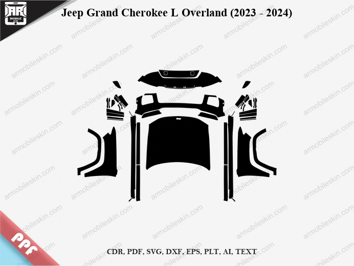 Jeep Grand Cherokee L Overland (2023 - 2024) Car Exterior Front PPF Template