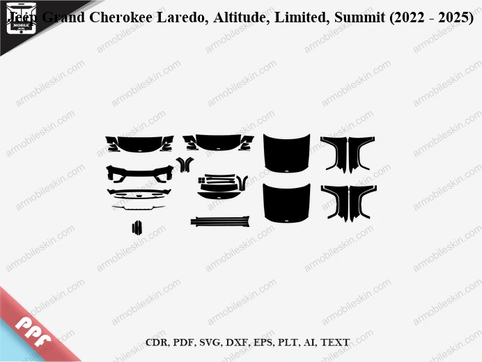 Jeep Grand Cherokee Laredo, Altitude, Limited, Summit (2022 – 2025) Car PPF Template