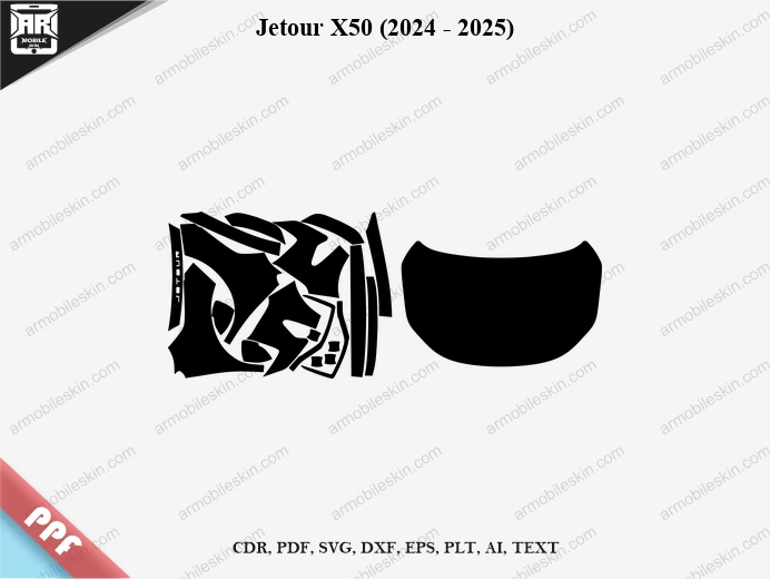 Jetour X50 (2024 - 2025) Car Exterior Front PPF Template