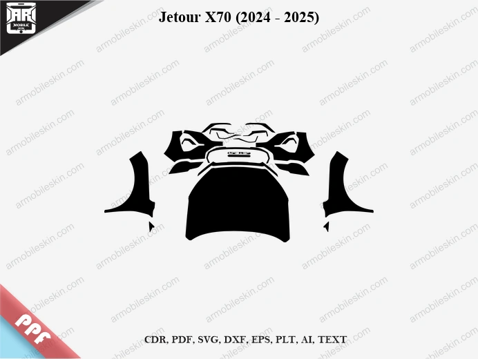 Jetour X70 (2024 - 2025) Car Exterior Front PPF Template