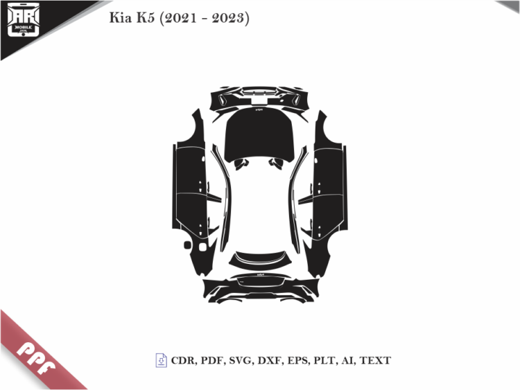 Kia K5 (2021 – 2023) Full Car Body PPF Cutting Template