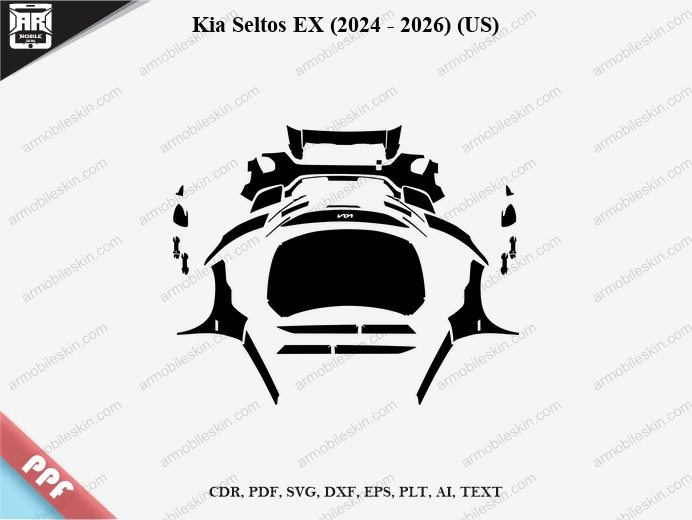 Kia Seltos EX (2024 - 2026) (US) Car Exterior Front PPF Template