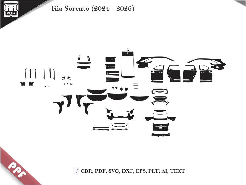 Kia Sorento (2024 - 2026) Car Body PPF Cutting Template
