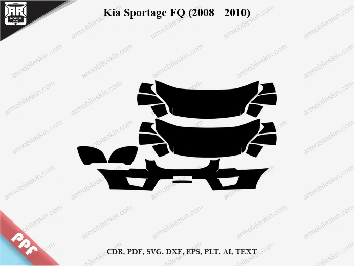 Kia Sportage FQ (2008 - 2010) Car Exterior Front PPF Template