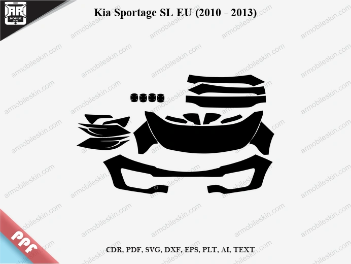 Kia Sportage SL EU (2010 - 2013) Car Exterior Front PPF Template